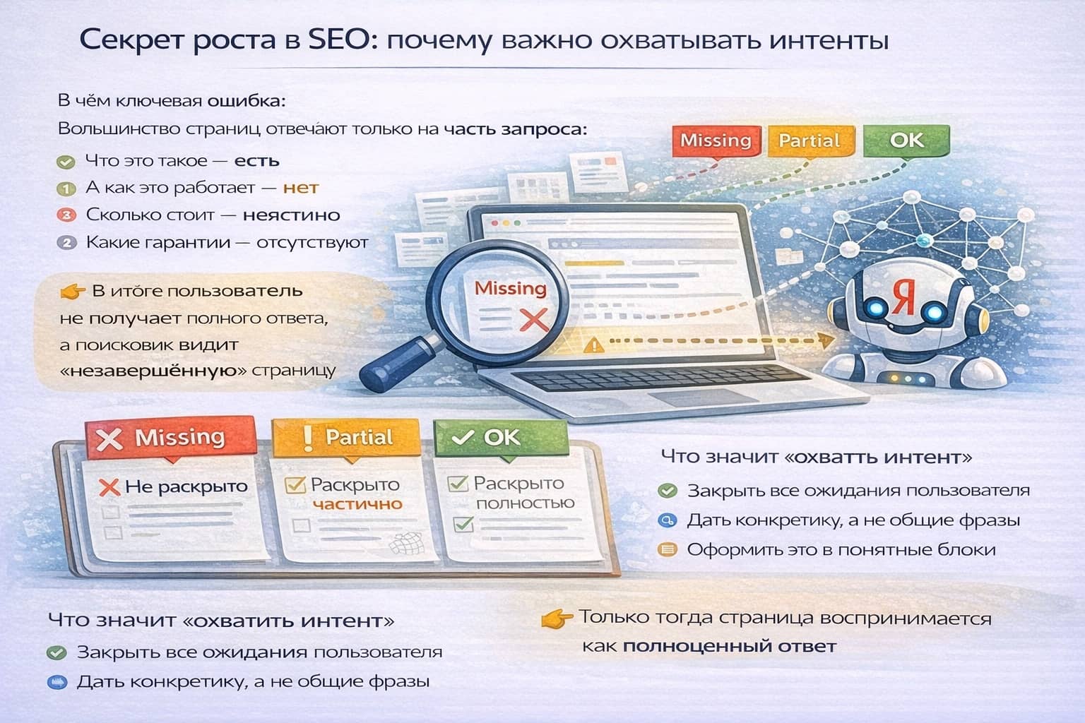Секрет роста в SEO: почему важно охватывать ИНТЕНТЫ и как и найти